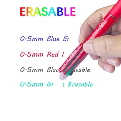 0.7mm Multi Colored Erasable Gel Pen 5 In 1 Blue Black Red G