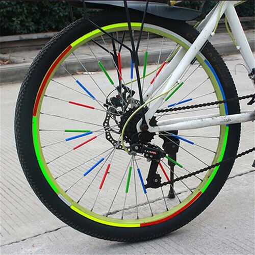 12pc Bicycle Wheel Rim Spoke Clip Night Safety Warning Light