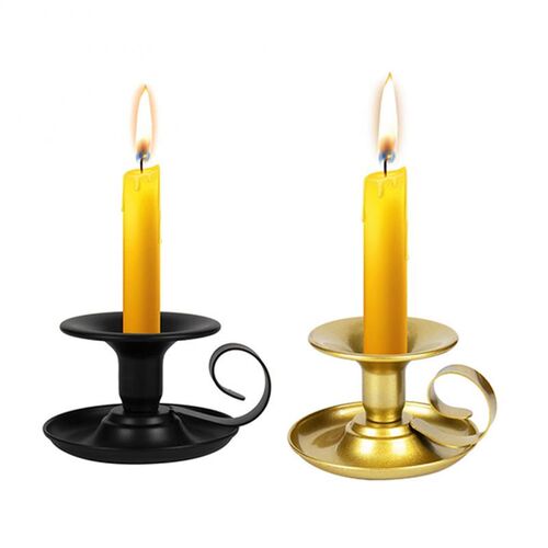 Candle Stick Holder Retro Iron Candlestick Holders Taper Can