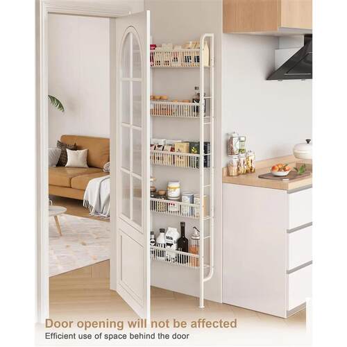 Space-Saving Slim 5-Tier Shelf for Bathroom and Kitchen, Nar