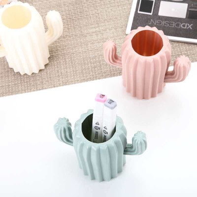 Ins Style Cute Sall Vase Pen Holder Desktop Cactus Finishing