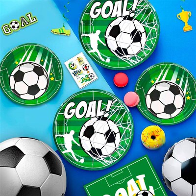 Soccer Party Decorations,113pcs Party Decorations&Tableware