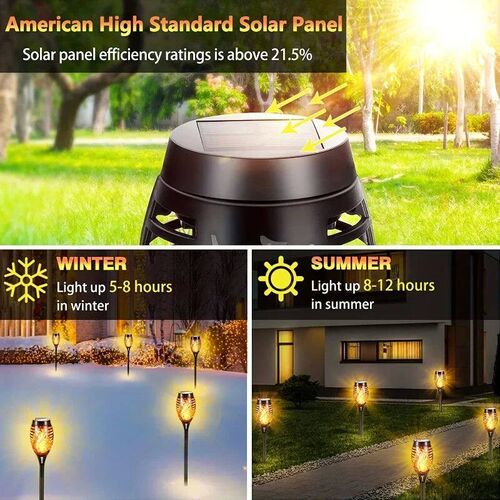 12LED Solar Flame Light Outdoor,Waterproof 12LEDs Torches La