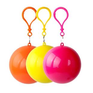 Disposable Raincoat Portable Plastic Spherical Rain Poncho L