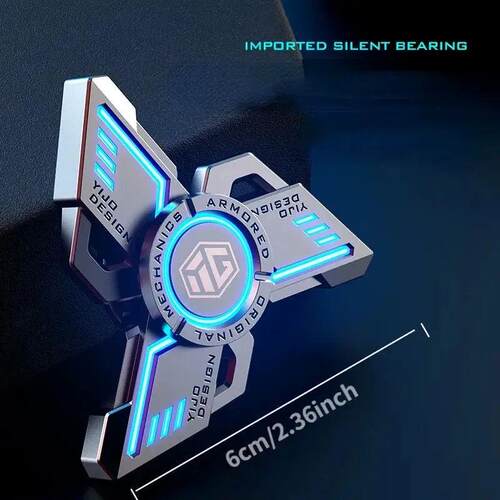 Alloy metal EDC fingertip spinner, anti-sss, luminous