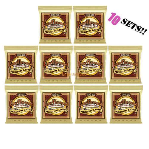 10 Set/Pack Acoustic Guitar Strings Earthwood 80/20 Bronze