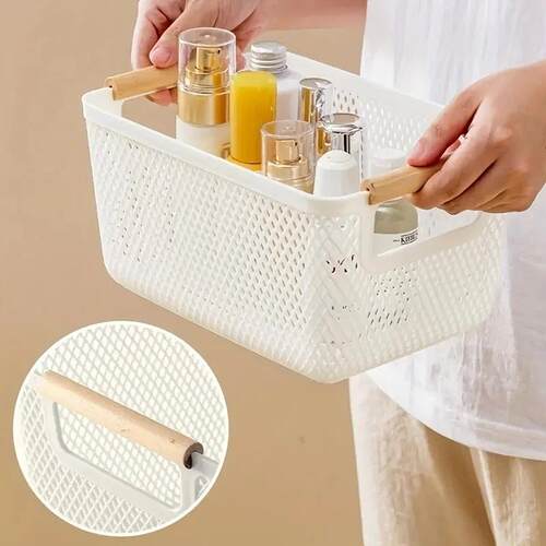 Multi Functional Hollow Storage Basket, Bathroom Bedside Tab