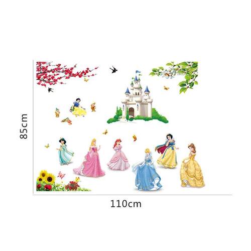 lovely castle Princess Wall ers For Kids Room Height Measure