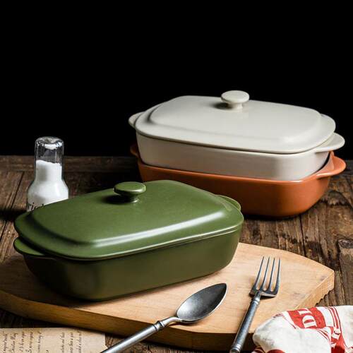 Baking tray Baking bowl with cover two-ear tray oven cutlery