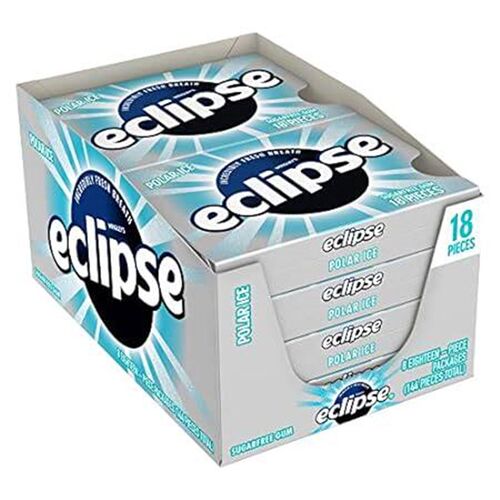 Eclipse Gum (8 Pack) Polar Ice Sugar Free Chewing Gum Bul