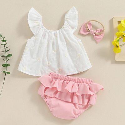 Baby Girl Summer Clothes Set Cute Newborn Infant Floral Prin
