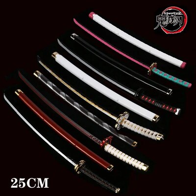 25cm Demon Slayer Katana Swords Alloy Kimetsu No Yaiba Sword