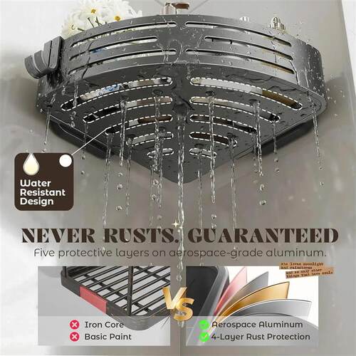 No Drill Suction Corner Basket, Bathroom Wall Mount Organize