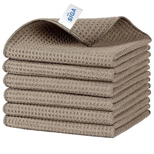 MR.SIGA Waffle Pattern Cleaning Cloths, Reusable Absorben
