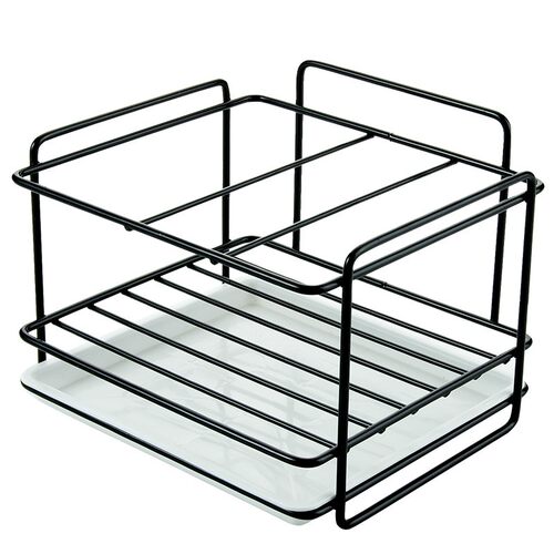 sponge rack storage sink kitchen countertop clean rag steel