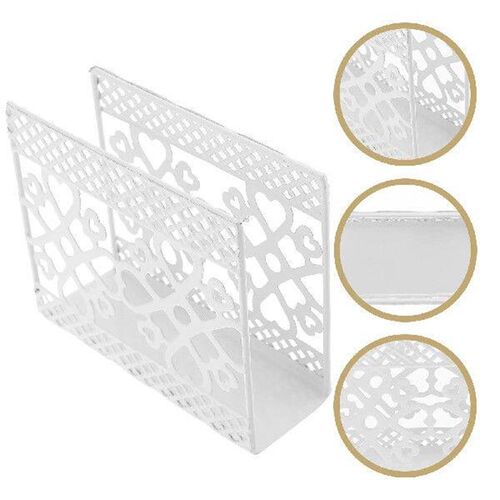 Napkin Holder Iron Storage Shelf Desktop Tissue Home Rack