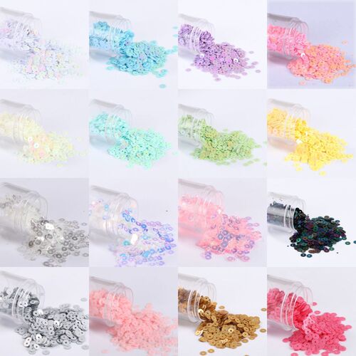 10g/Pack 2-6mm Multi Size Flat Round Loose Sequins For Craft