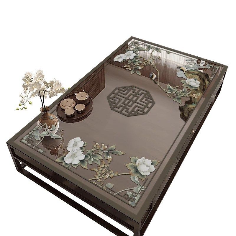 中式镂空软玻璃茶几垫防水防油防烫客厅餐桌垫免洗防尘家用桌布,居家布艺,茶几垫,淘宝优惠券,粉丝福利购,淘宝优惠卷