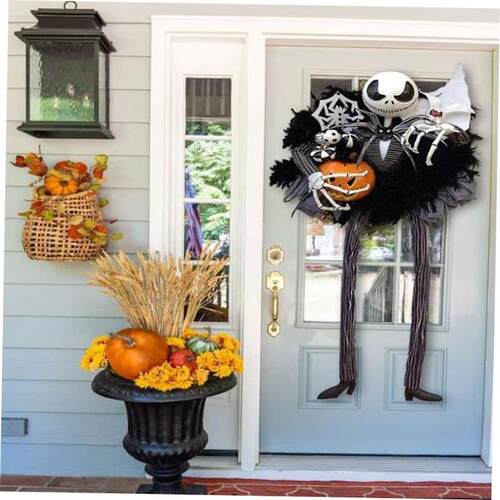Yihong Halloween Cry Pumpkin Garland Door Hanging Festival P
