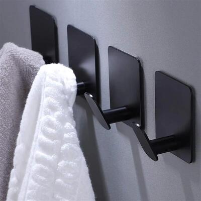 4/1pcs Stainless Steel Bathroom Robe Hooks Adhesive Wall Hoo