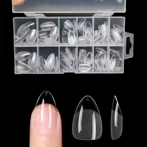120Pcs Full ver Press On Nail Tips Stiletto Almond Square Co