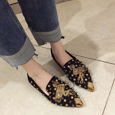 Pointed Shoes Womens tendy Shoes All-match Spring and Autum