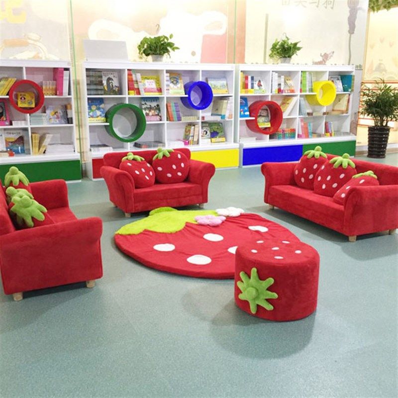 草莓儿童沙发可爱卡通布艺单人人沙发幼儿园宝宝小沙发,住宅家具,儿童沙发,淘宝优惠券,粉丝福利购,淘宝优惠卷