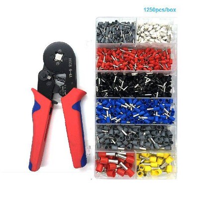 Ferrule Crimping Pliers Tool Wire Stripper Hand Crimp Set