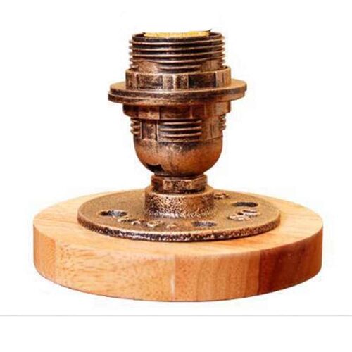 New Industrial Bronze Wooden Water Pipe Small Table Lamp fo
