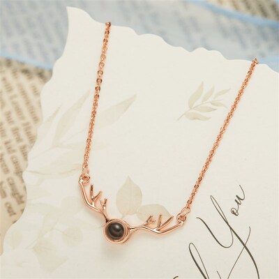 New Creative 100 Languages I Love You Projection Elk Pendant