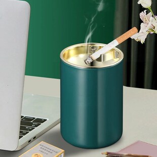 With Steel Lid Round Sta Ashtray Windproof Stainless