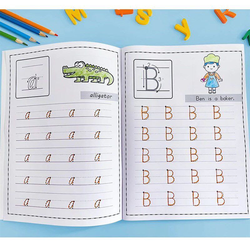 Letters A-Z Alphabet Early Education Tracing Workbook Writin
