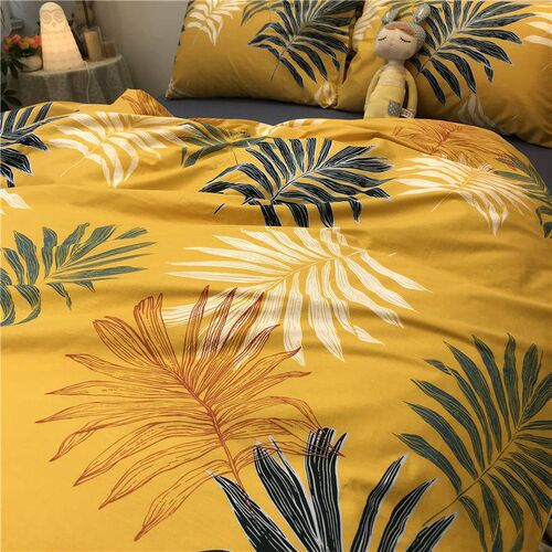 Net Red Ins Pattern Quilt ver Wash tton Four-piece Set Black