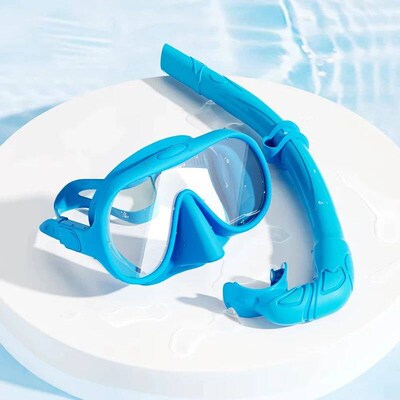 JUNHAIINS NEW Tempered Glass Freediving Mask Snorkeling Set