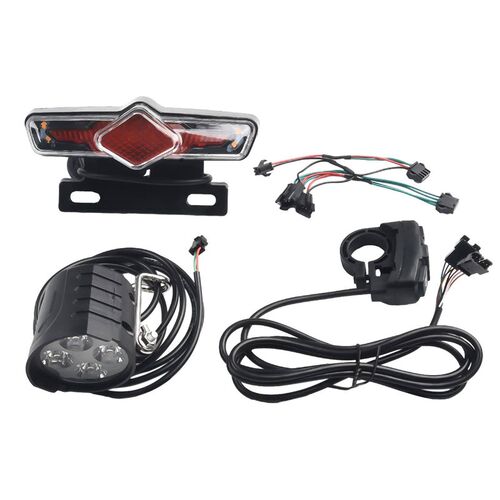 Ebike Bicycle Taillight Front Light Set 36V-60V Bikes Rack L