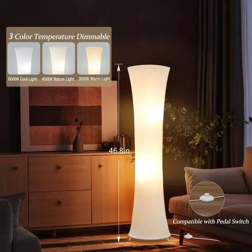 46 Floor Lamp for Living Room, 3 Color Temperature Led Col