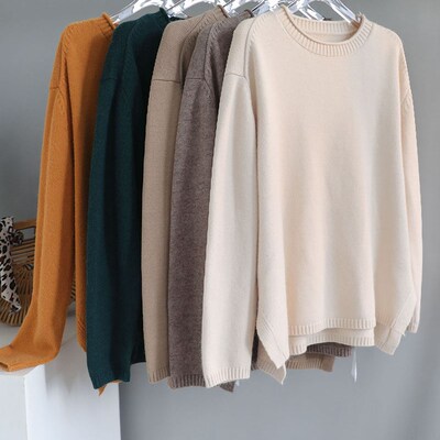 Autumn Winter O-NE oversize thick Sweater pullovers Women lo