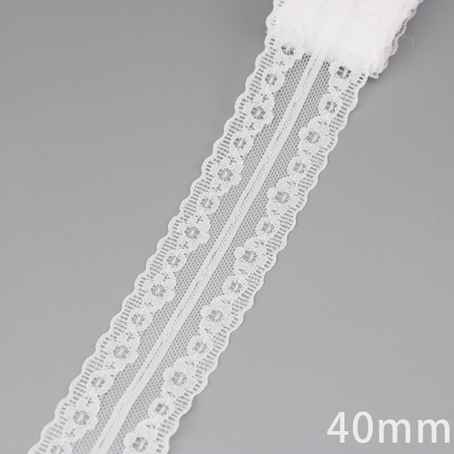 (5 yards/roll) white Lace ribbon fabric Webbing Decoration L