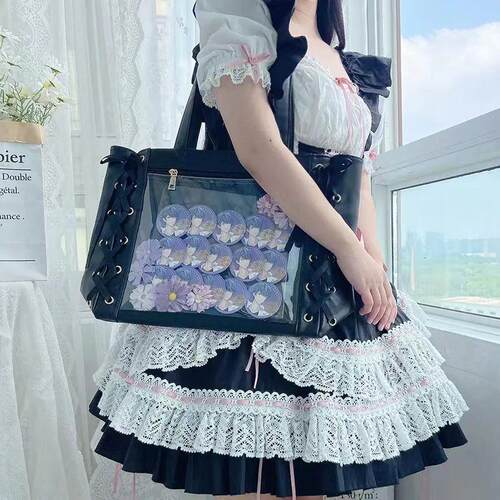 Inner  jk ribbon ita bag large capacity bow wmen shoulder ba