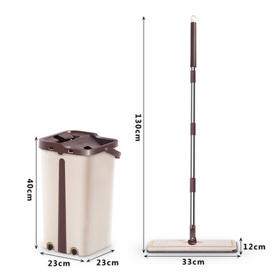 Flat Extrusion Mop and Bucket Handsfree Floor Clean Mop 拖把