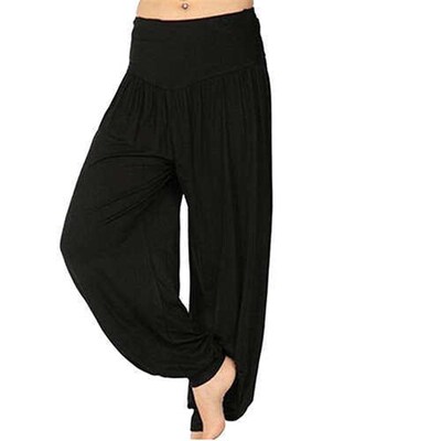 Womens Comfy Harem Loose Long Pants Belly Dance Boho  Wide