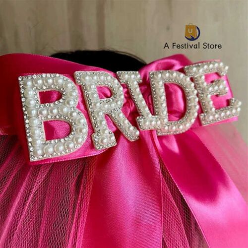Pearl Bow Hair  Bachelorette Hen bride to be Bridal Shower