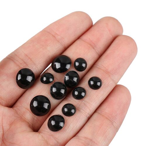 100/500pcs DIY 3-12mm Round Flat Black Eyes Plastic Eyes Eye