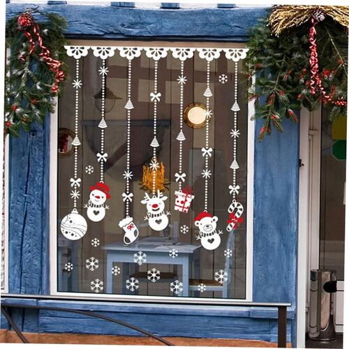 Merry Christmas Decoration for Home 2023 Wall Window Sticker