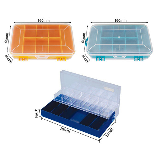 13 Grids Tool Boxes Portable Transparent Tools Case Screws S