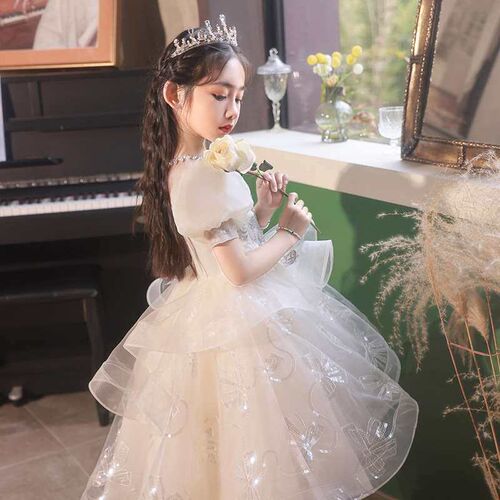 High-end Childrens Evening Dress Niche Light Luxury Flower