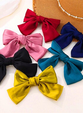 VKME Fashion Big Bow Hairpin Cute Red Barrette Pink Hair Cli