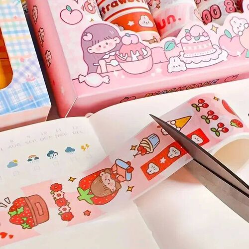 20 Rolls Boxed Kawaii Washi Tape Set, Cute Cartoon DIY Maski