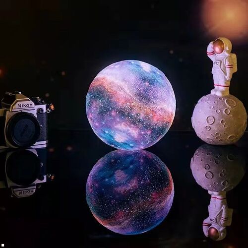 3D Print Moon Lamp 16 colors Remote LED Night Light Recharge