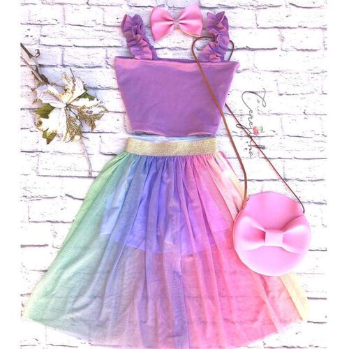 FOCUSNORM 2-7Y Summer Fashion Girls Holiday Clothes Sets Ruf